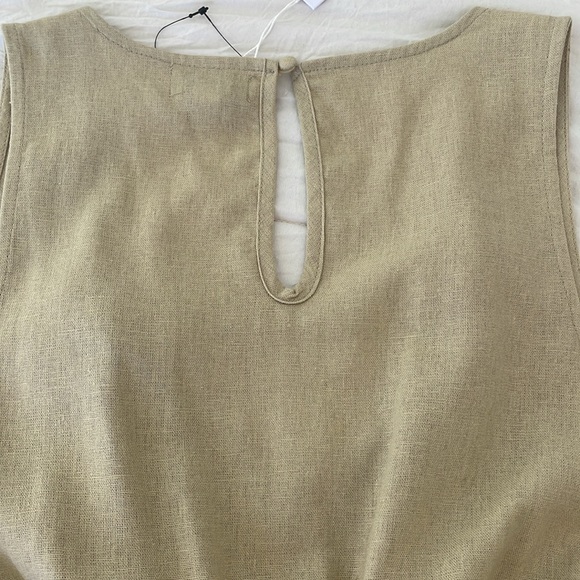 NWT STEVE MADDEN SLEEVELESS LINEN BLEND JUMPSUIT - Picture 8 of 9